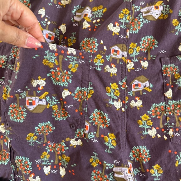 Duluth Trading Heirloom Gardening Bib Overalls Chicken Farm Womens Medium Viral - Picture 14 of 16